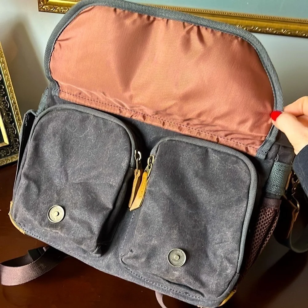 Brand New Retro Camera Bag Photography Canvas Shoulder Sling Case Vintage Gray